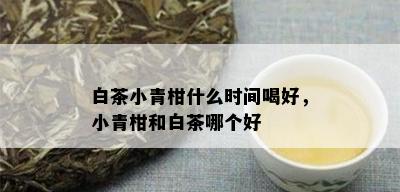 白茶小青柑什么时间喝好，小青柑和白茶哪个好