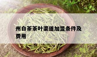 州白茶茶叶渠道加盟条件及费用