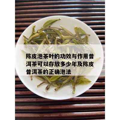 陈皮泡茶叶的功效与作用普洱茶可以存放多少年及陈皮普洱茶的正确泡法