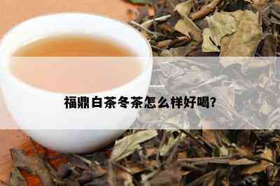 福鼎白茶冬茶怎么样好喝？