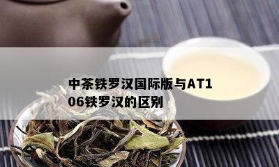 中茶铁罗汉国际版与AT106铁罗汉的区别