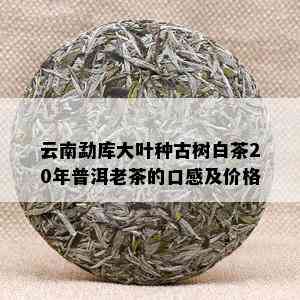 云南勐库大叶种古树白茶20年普洱老茶的口感及价格