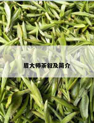 眉大师茶叙及简介