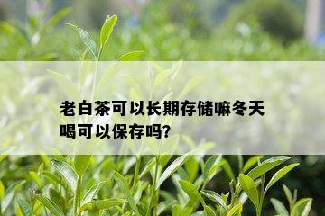 老白茶可以长期存储嘛冬天喝可以保存吗？