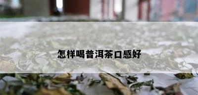 怎样喝普洱茶口感好