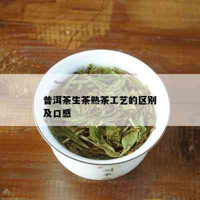 普洱茶生茶熟茶工艺的区别及口感