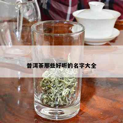 普洱茶那些好听的名字大全