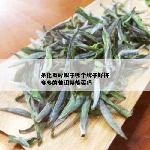 茶化石碎银子哪个牌子好拼多多的普洱茶能买吗