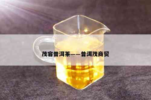 茂容普洱茶——普洱茂商贸