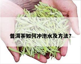 普洱茶如何冲泡水及方法?