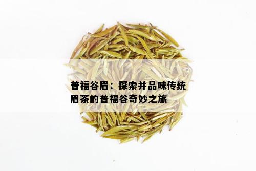 普福谷眉：探索并品味传统眉茶的普福谷奇妙之旅