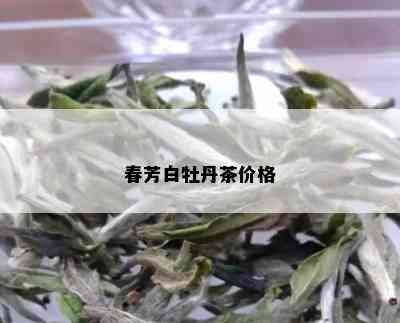 春芳白牡丹茶价格