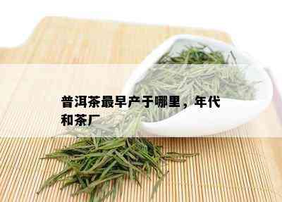 普洱茶最早产于哪里，年代和茶厂