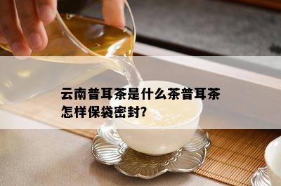 云南普耳茶是什么茶普耳茶怎样保袋密封？