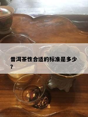 普洱茶性合适的标准是多少？