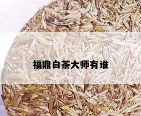 福鼎白茶大师有谁