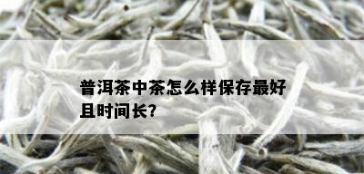 普洱茶中茶怎么样保存更好且时间长？