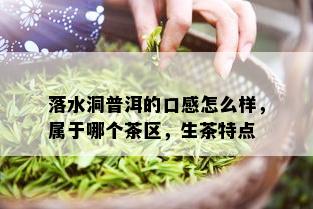 落水洞普洱的口感怎么样，属于哪个茶区，生茶特点