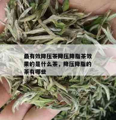 最有效降压茶降压降脂茶效果的是什么茶，降压降脂的茶有哪些