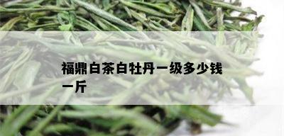 福鼎白茶白牡丹一级多少钱一斤