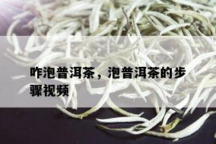 咋泡普洱茶，泡普洱茶的步骤视频