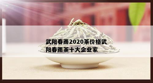 武阳春雨2020茶价格武阳春雨茶十大企业家