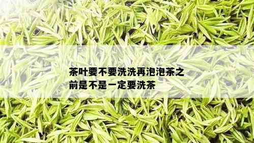 茶叶要不要洗洗再泡泡茶之前是不是一定要洗茶