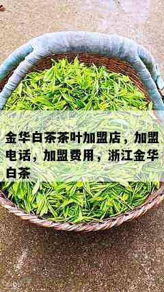 金华白茶茶叶加盟店，加盟电话，加盟费用，浙江金华白茶