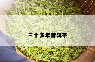 三十多年普洱茶