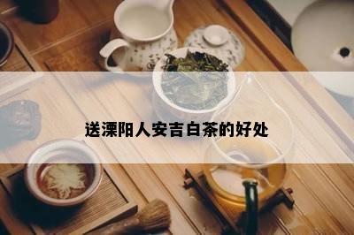 送溧阳人安吉白茶的好处