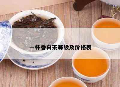 一杯香白茶等级及价格表