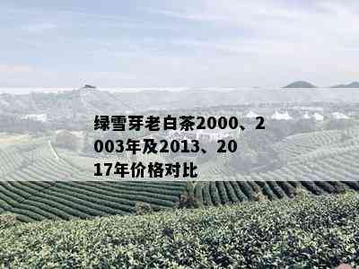 绿雪芽老白茶2000、2003年及2013、2017年价格对比