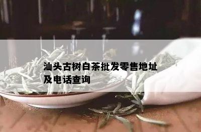 汕头古树白茶批发零售地址及电话查询