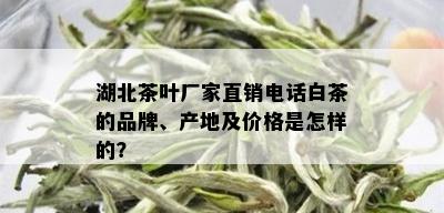 湖北茶叶厂家直销电话白茶的品牌、产地及价格是怎样的？