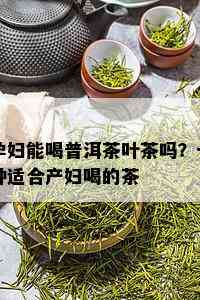 孕妇能喝普洱茶叶茶吗？十种适合产妇喝的茶