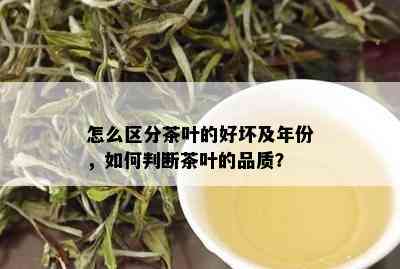 怎么区分茶叶的好坏及年份，如何判断茶叶的品质？