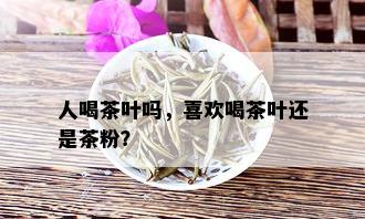 人喝茶叶吗，喜欢喝茶叶还是茶粉？