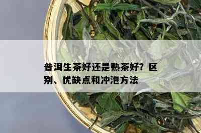 普洱生茶好还是熟茶好？区别、优缺点和冲泡方法