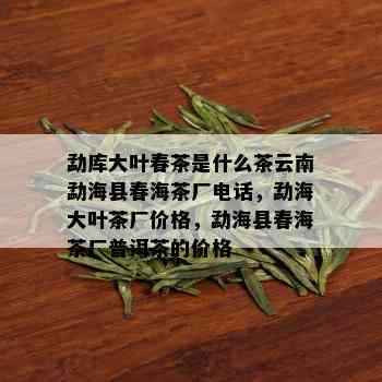 勐库大叶春茶是什么茶云南勐海县春海茶厂电话，勐海大叶茶厂价格，勐海县春海茶厂普洱茶的价格