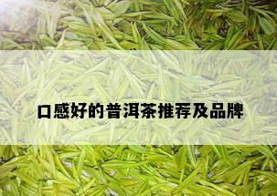 口感好的普洱茶推荐及品牌