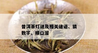 普洱茶灯谜及相关谜语、猜数字、顺口溜