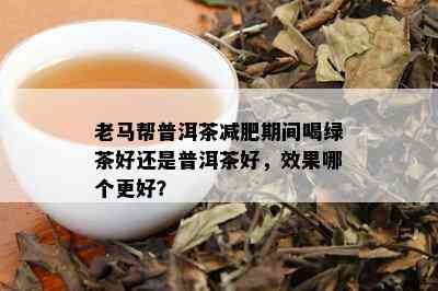 老马帮普洱茶减肥期间喝绿茶好还是普洱茶好，效果哪个更好？