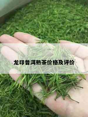 龙印普洱熟茶价格及评价