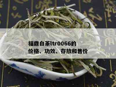 福鼎白茶ltr0066的价格、功效、存放和售价