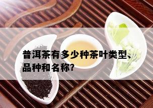 普洱茶有多少种茶叶类型、品种和名称？