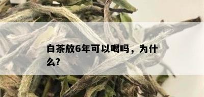 白茶放6年可以喝吗，为什么？