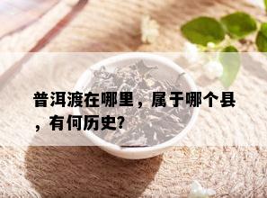 普洱渡在哪里，属于哪个县，有何历史？