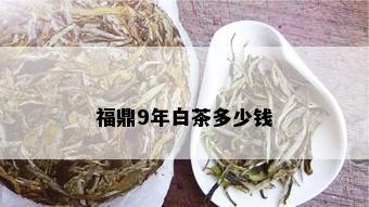 福鼎9年白茶多少钱