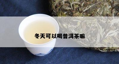 冬天可以喝普洱茶嘛