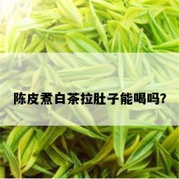 陈皮煮白茶拉肚子能喝吗？